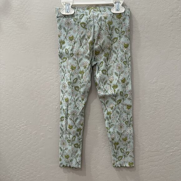 Next Blue Floral Ribbed Leggings - Picture 6 of 7